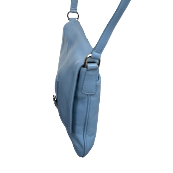 Coach Vintage Legacy Slim Flap Crossbody Vintage Glacier Blue Leather - Picture 4 of 11